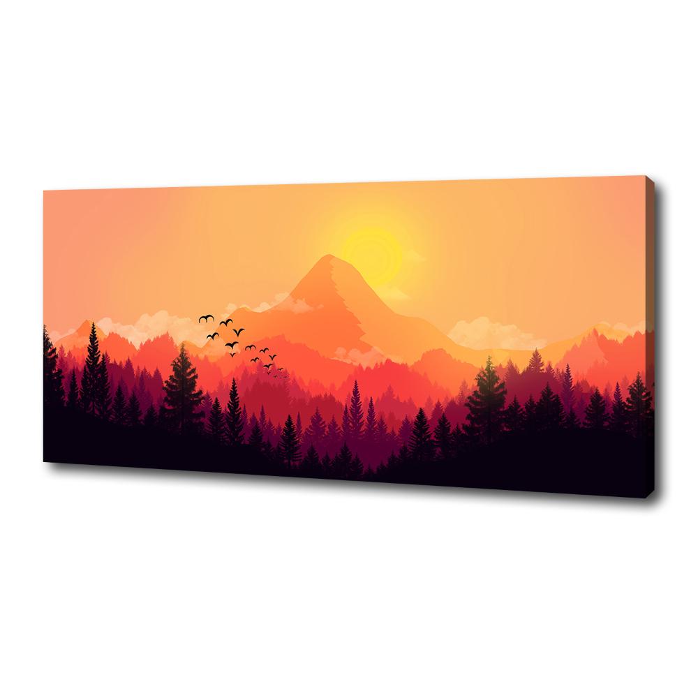 Canvas wall art Mountain landscape