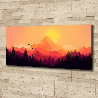 Canvas wall art Mountain landscape