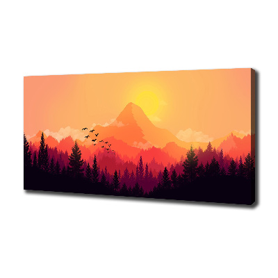 Canvas wall art Mountain landscape