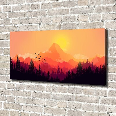 Canvas wall art Mountain landscape