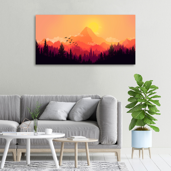 Canvas wall art Mountain landscape