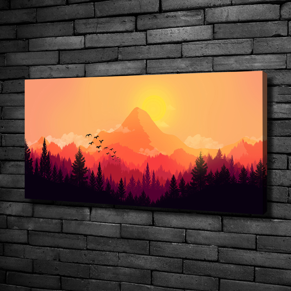 Canvas wall art Mountain landscape