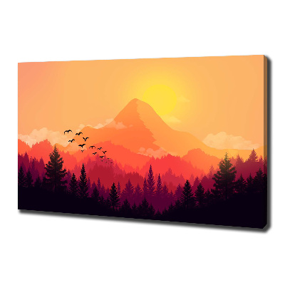 Canvas wall art Mountain landscape