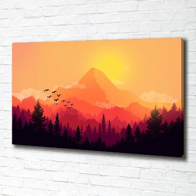 Canvas wall art Mountain landscape