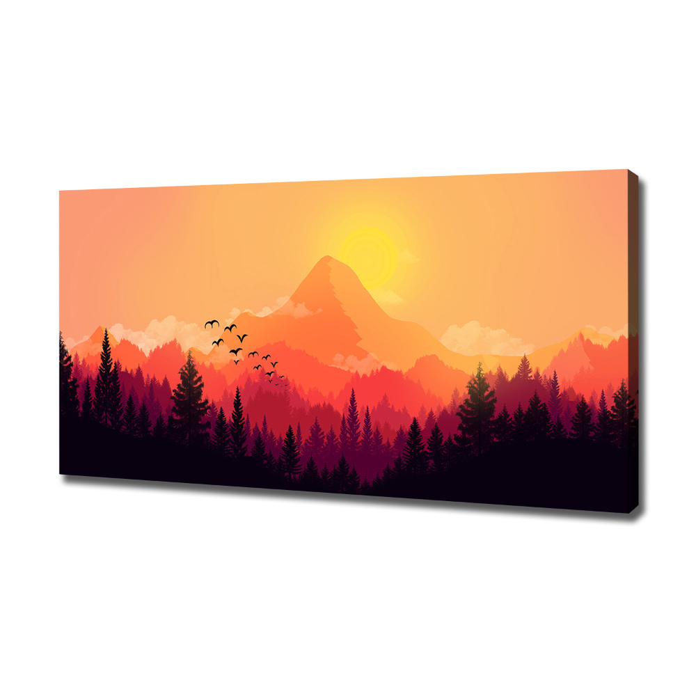 Canvas wall art Mountain landscape