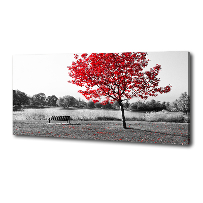 Canvas wall art Red tree