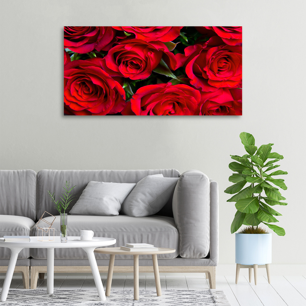 Canvas wall art Red roses