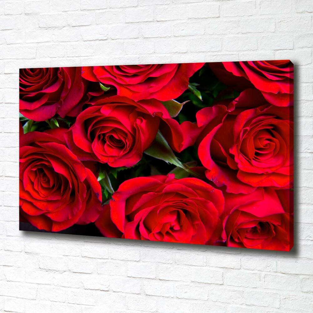 Canvas wall art Red roses