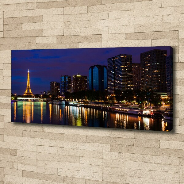 Canvas wall art Paris at night