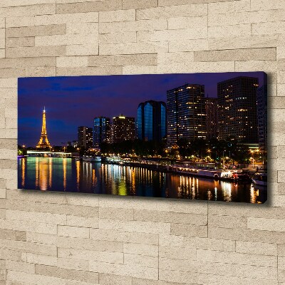 Canvas wall art Paris at night