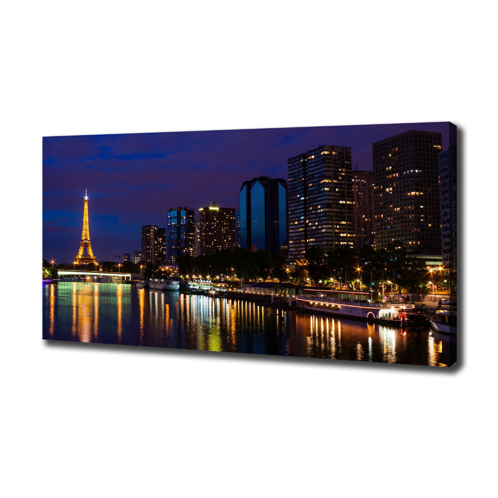 Canvas wall art Paris at night