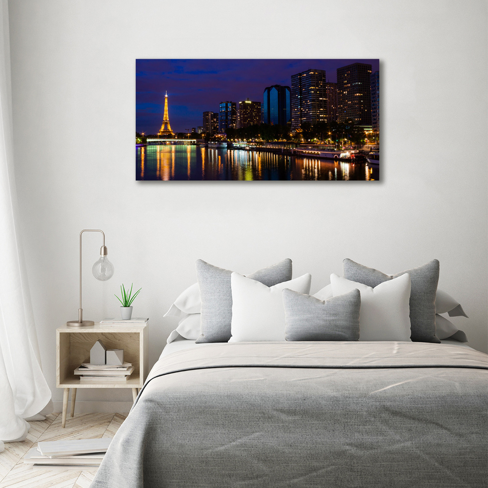 Canvas wall art Paris at night