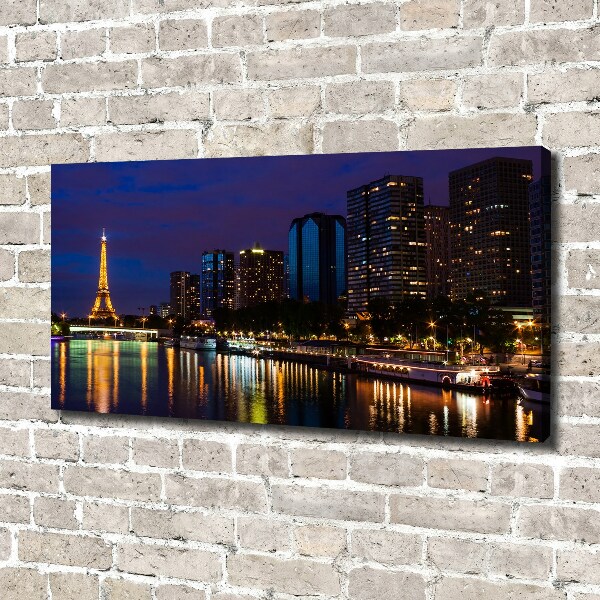 Canvas wall art Paris at night