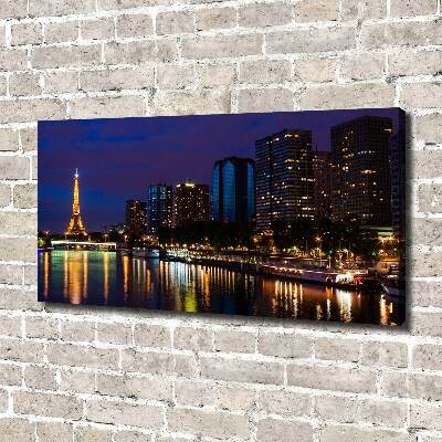 Canvas wall art Paris at night