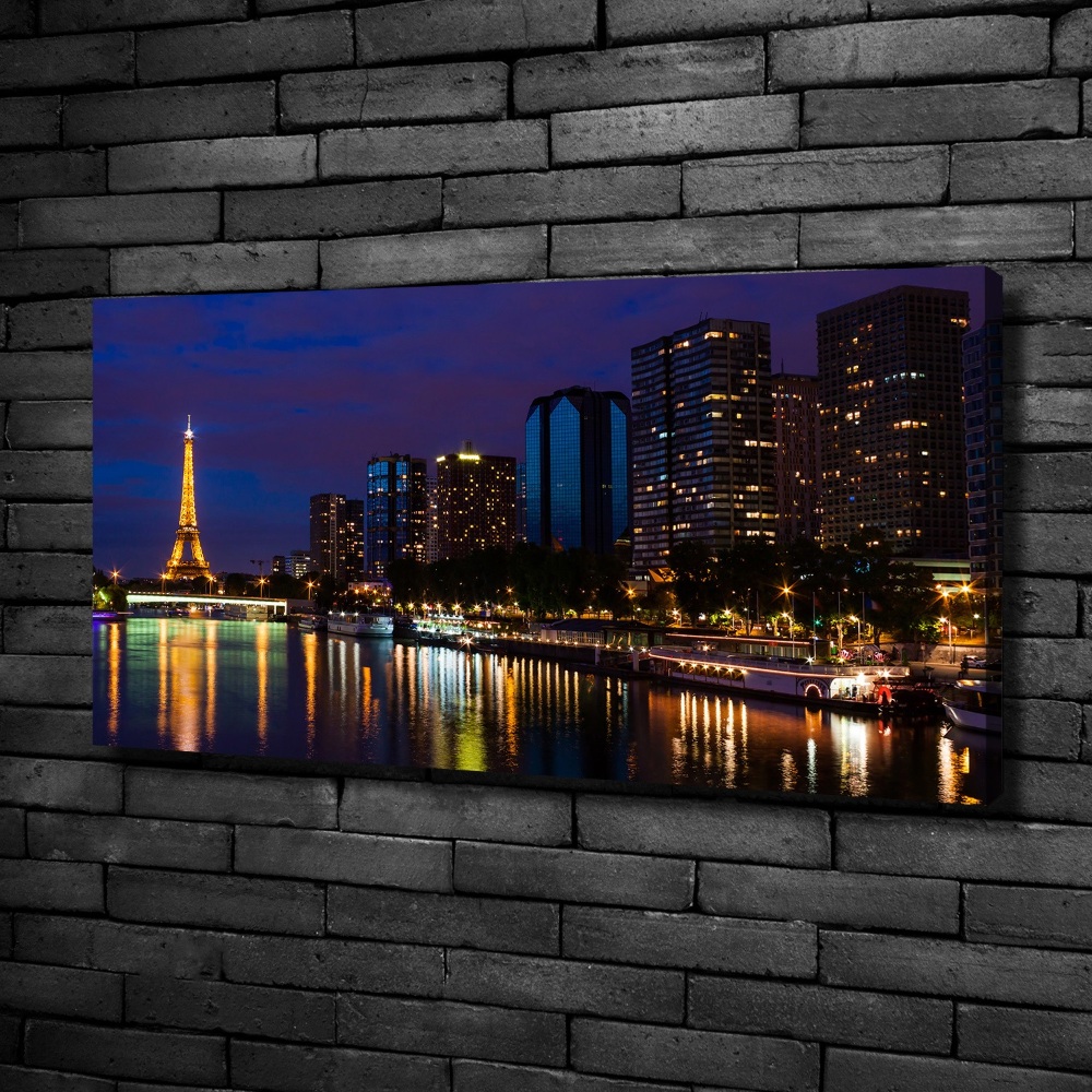 Canvas wall art Paris at night