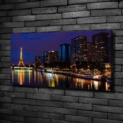 Canvas wall art Paris at night