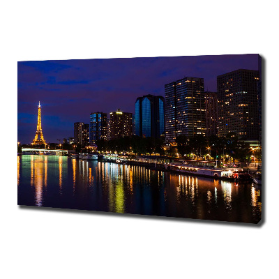 Canvas wall art Paris at night