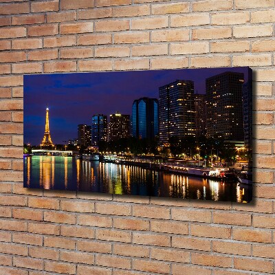 Canvas wall art Paris at night