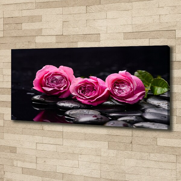 Canvas wall art Pink roses