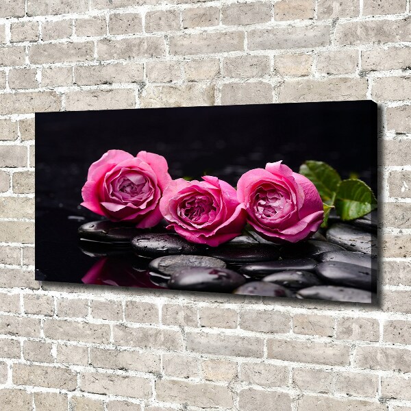 Canvas wall art Pink roses