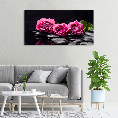 Canvas wall art Pink roses