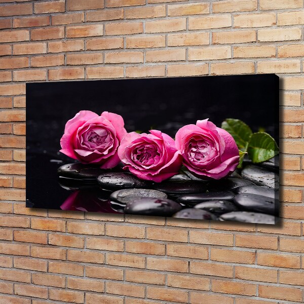 Canvas wall art Pink roses