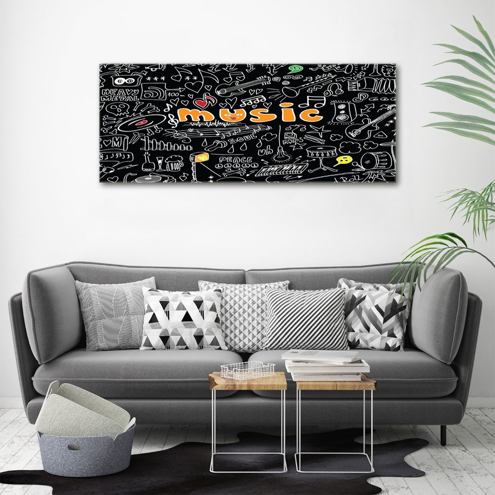 Canvas wall art Musical symbols