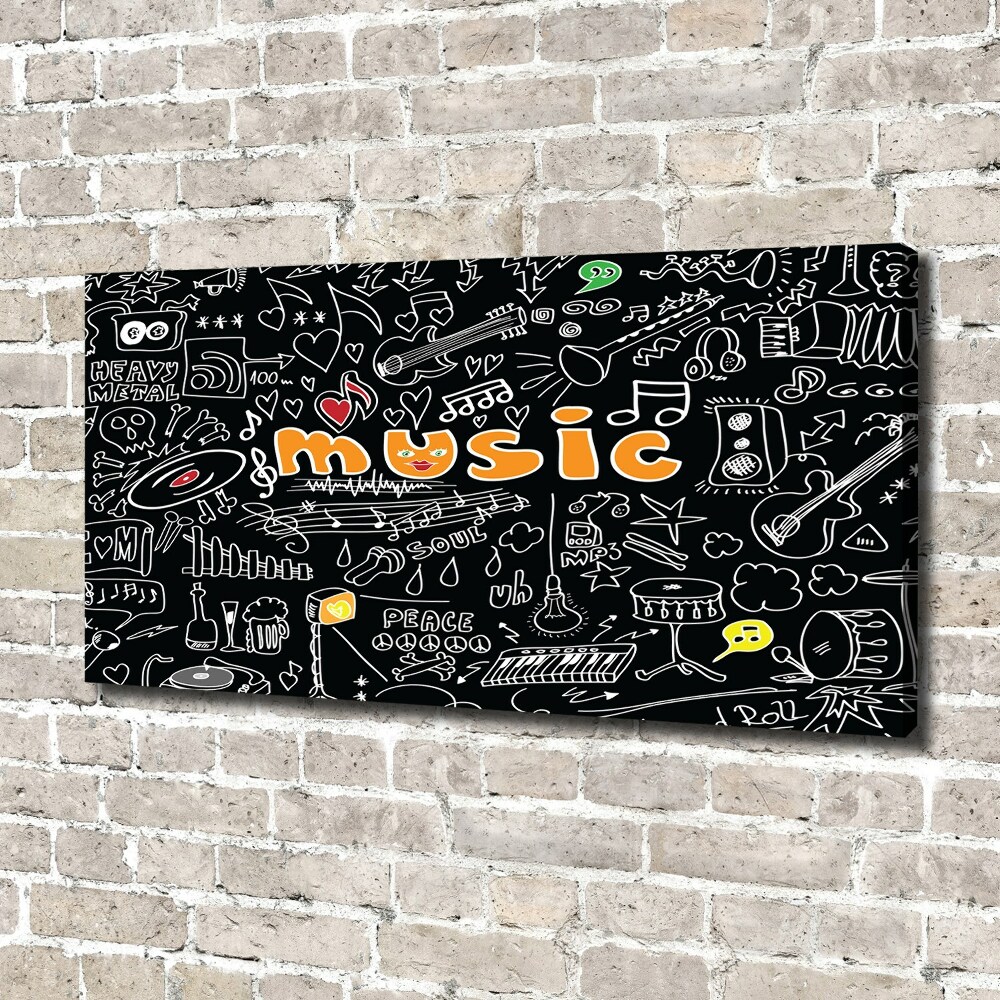 Canvas wall art Musical symbols