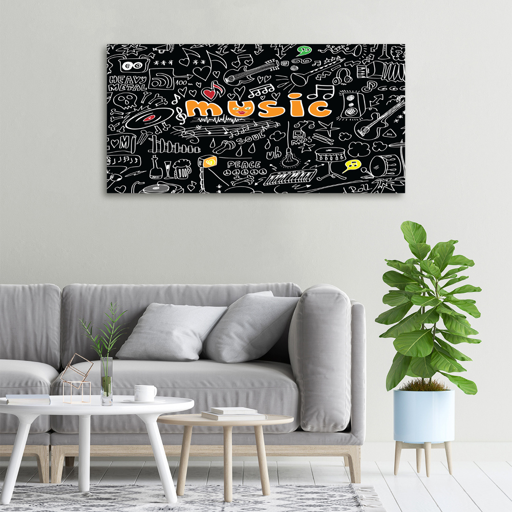 Canvas wall art Musical symbols