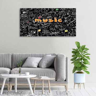 Canvas wall art Musical symbols