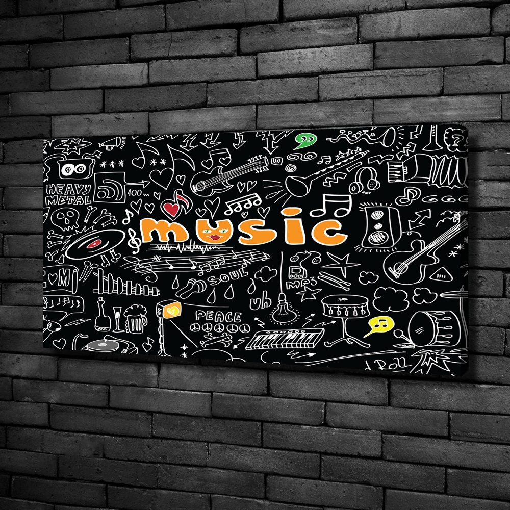 Canvas wall art Musical symbols