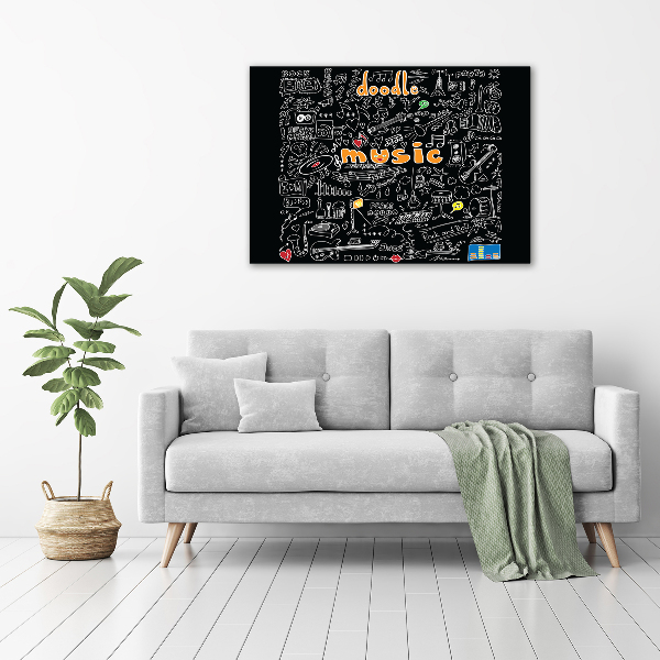 Canvas wall art Musical symbols