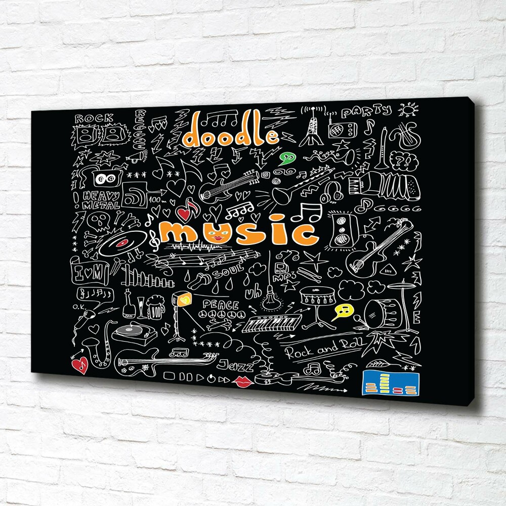 Canvas wall art Musical symbols