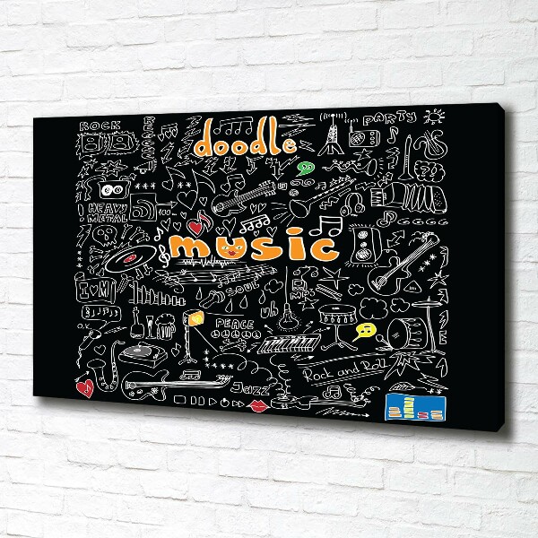 Canvas wall art Musical symbols