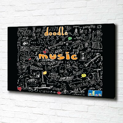 Canvas wall art Musical symbols