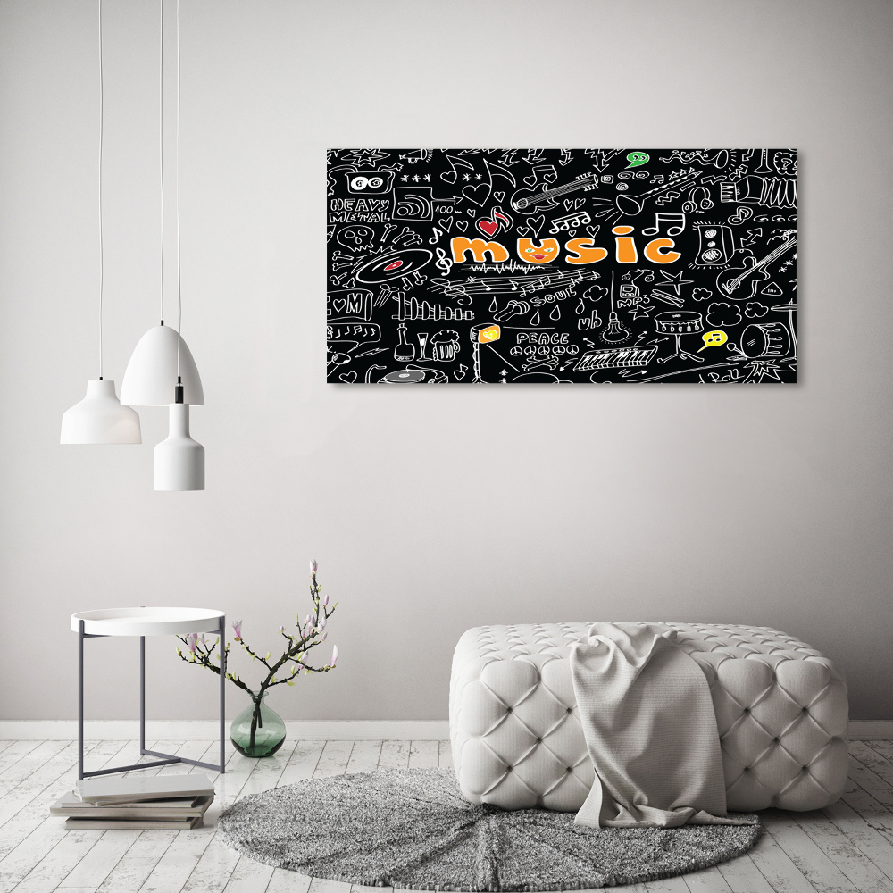 Canvas wall art Musical symbols