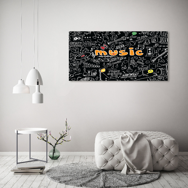 Canvas wall art Musical symbols