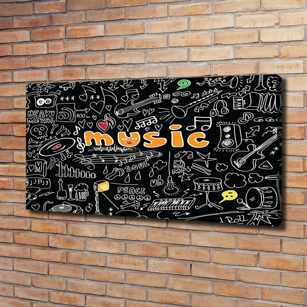 Canvas wall art Musical symbols