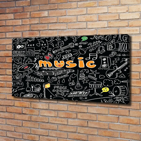 Canvas wall art Musical symbols