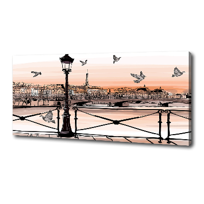 Canvas wall art Twilight in Paris