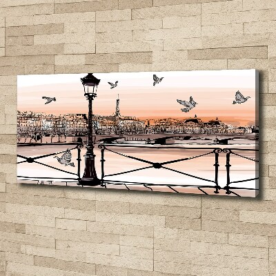 Canvas wall art Twilight in Paris