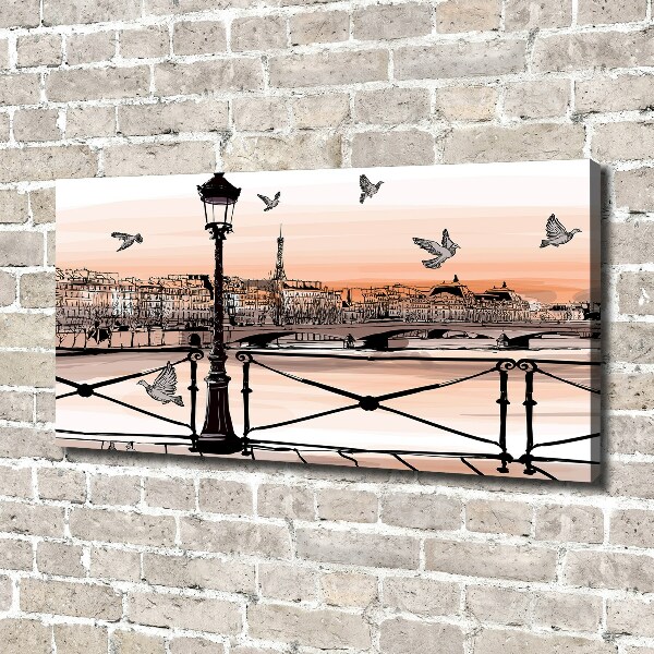 Canvas wall art Twilight in Paris