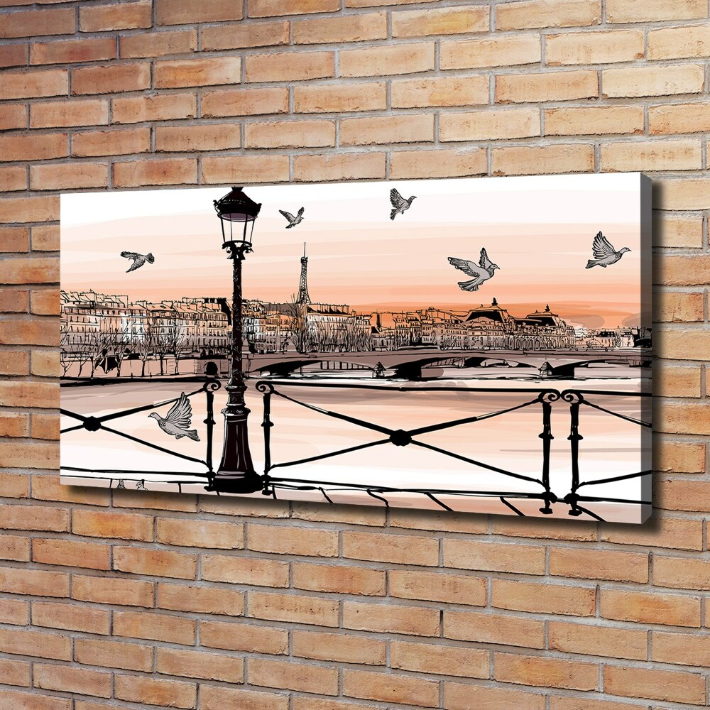 Canvas wall art Twilight in Paris