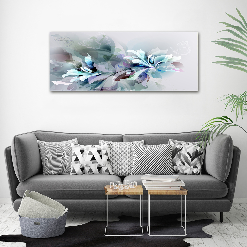 Canvas wall art Abstraction flowers