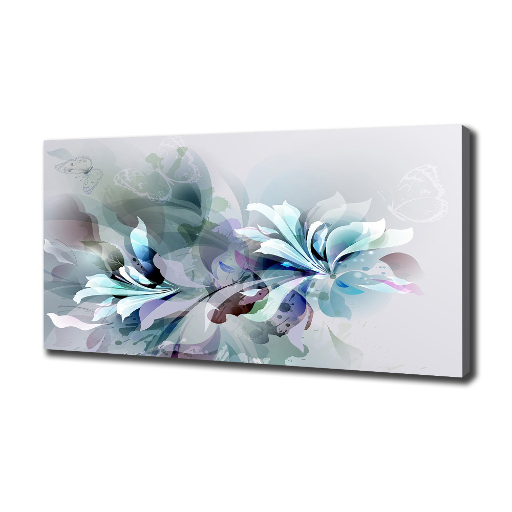 Canvas wall art Abstraction flowers