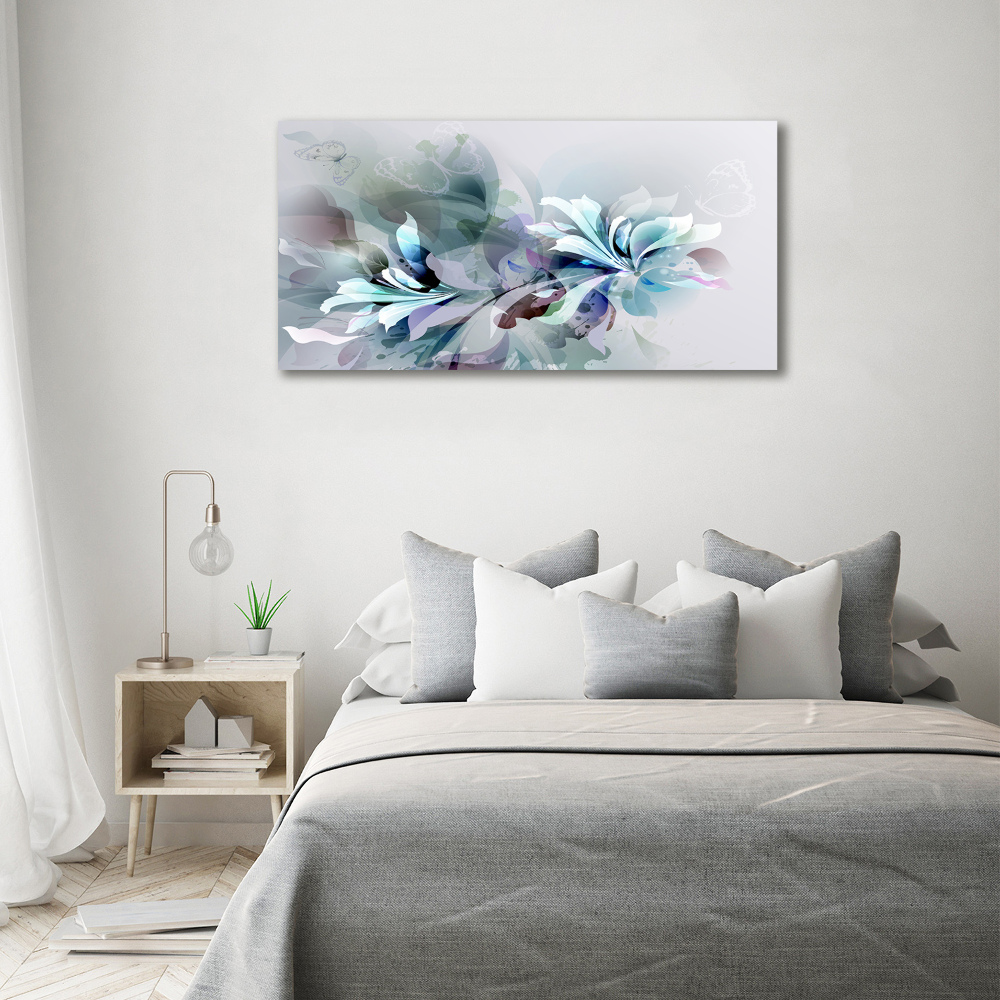 Canvas wall art Abstraction flowers