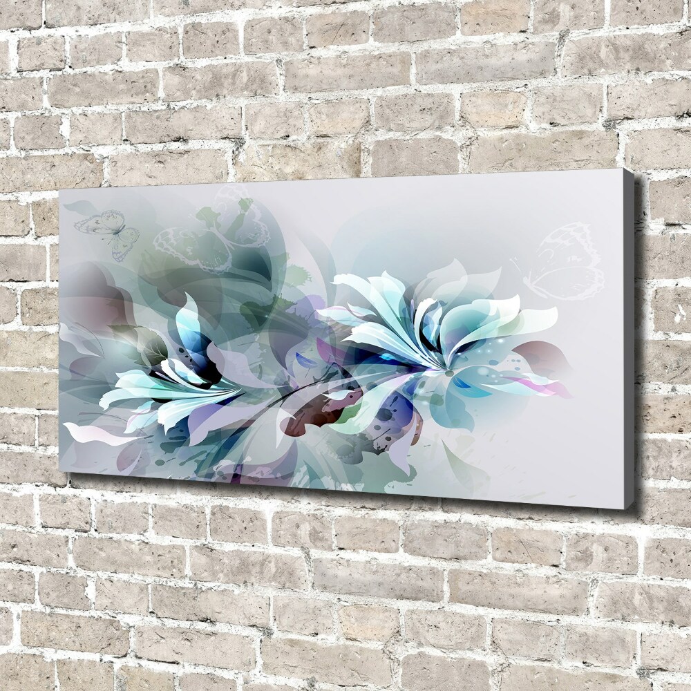 Canvas wall art Abstraction flowers