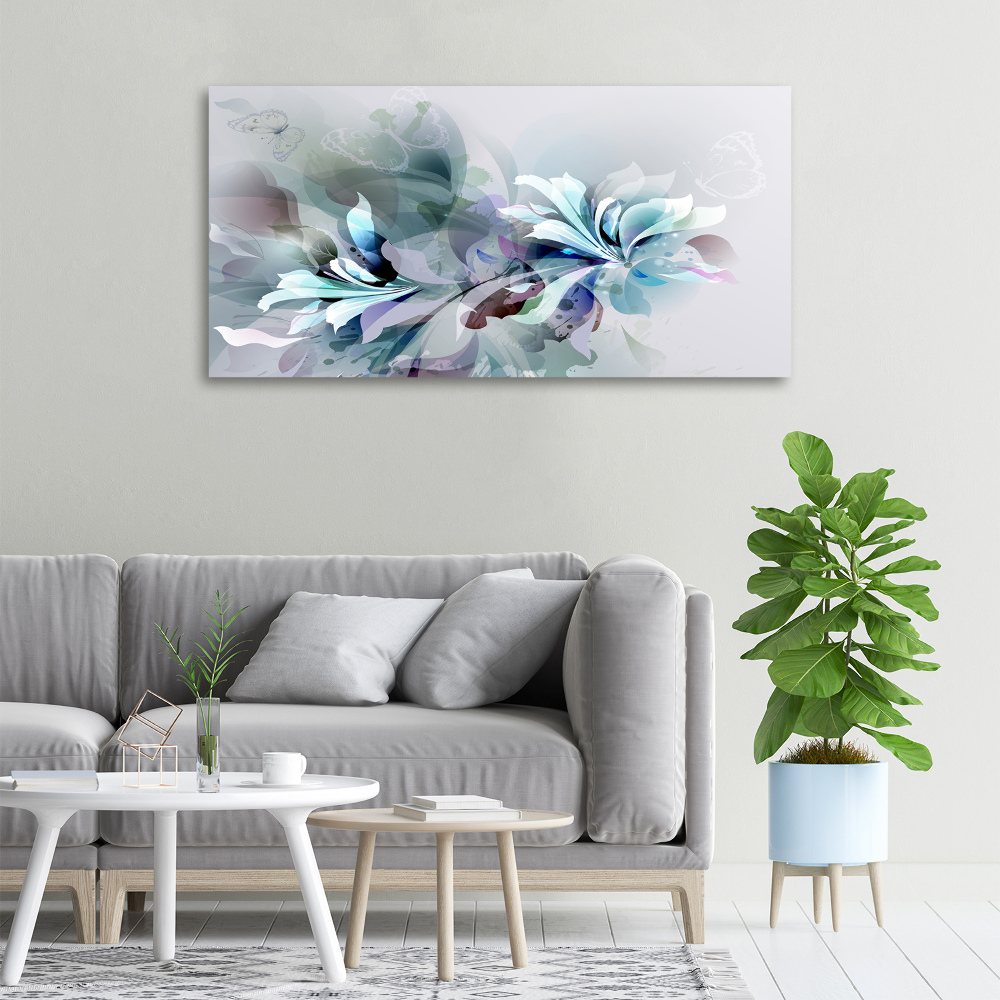 Canvas wall art Abstraction flowers