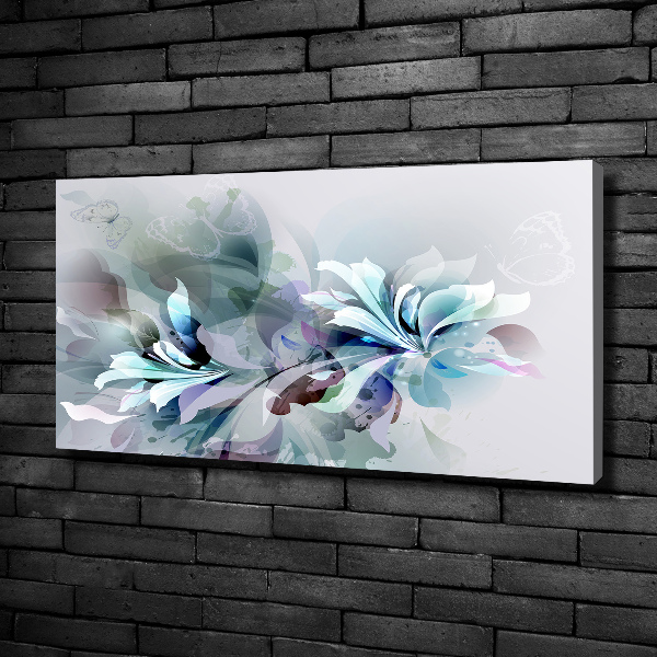 Canvas wall art Abstraction flowers