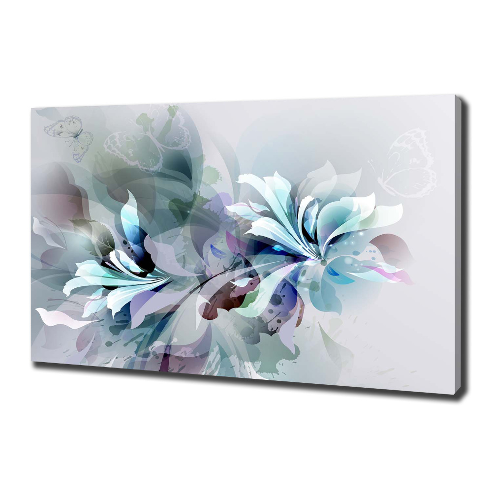 Canvas wall art Abstraction flowers